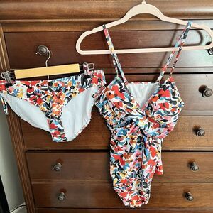 NWT Women’s Tankini Bathing Suit Sz‎ Medium Art To Wear Colorful Maternity